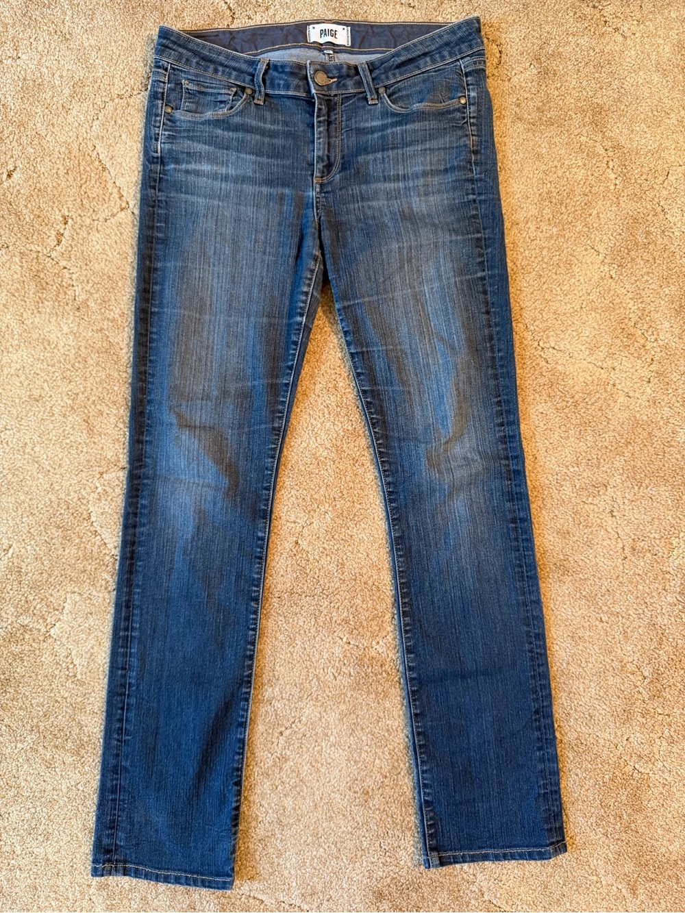 PAIGE Women’s Dark Blue Slim Straight Jeans